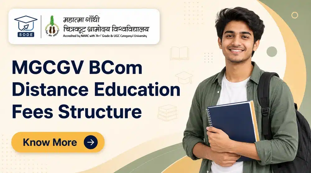 MGCGV BCom Distance Education Fees Structure